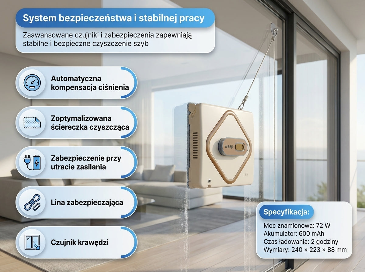 ROBOT DO MYCIA OKIEN WEEP AI i2pro MYJKA DO OKIEN j.polski