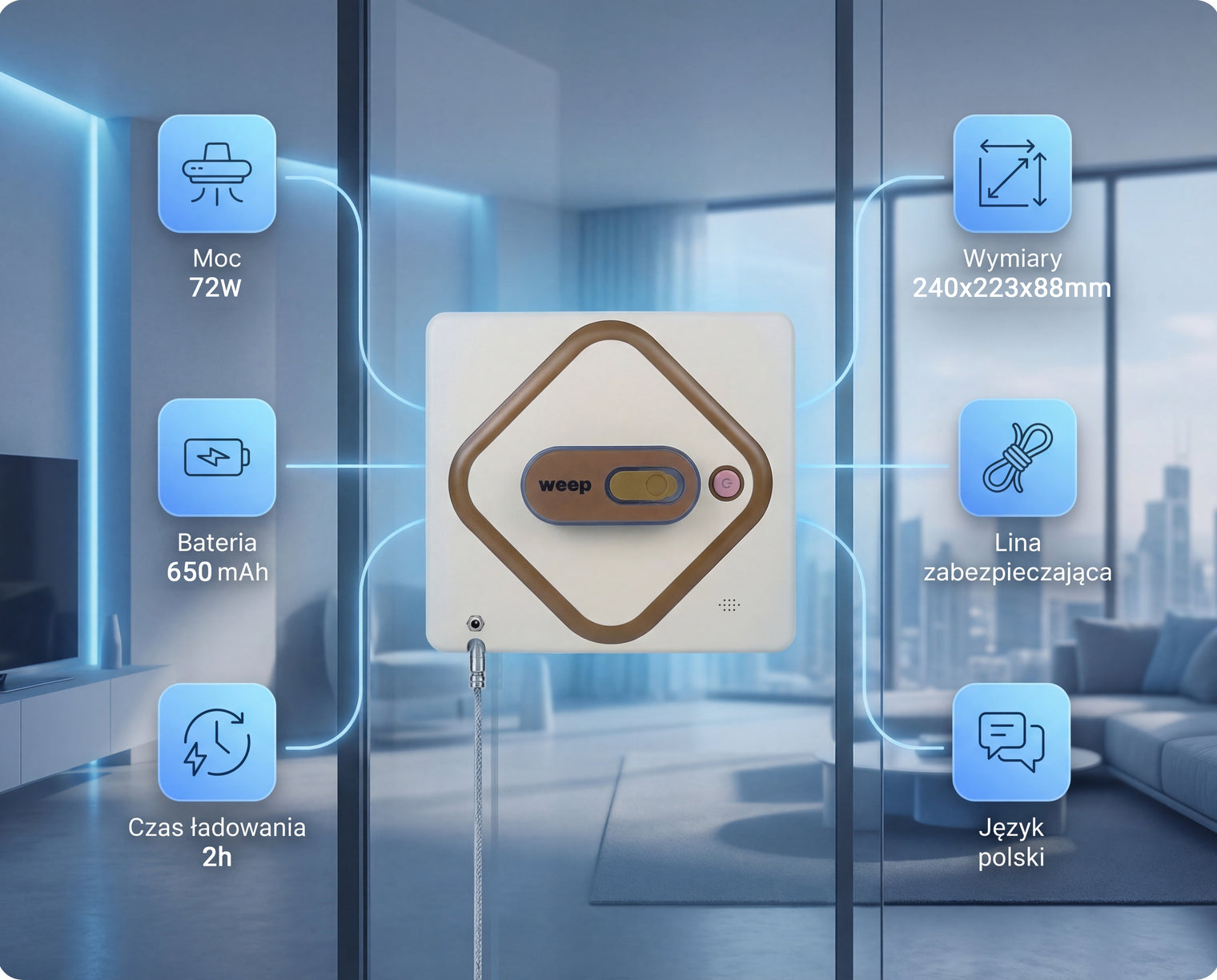 ROBOT DO MYCIA OKIEN WEEP AI i2pro MYJKA DO OKIEN j.polski